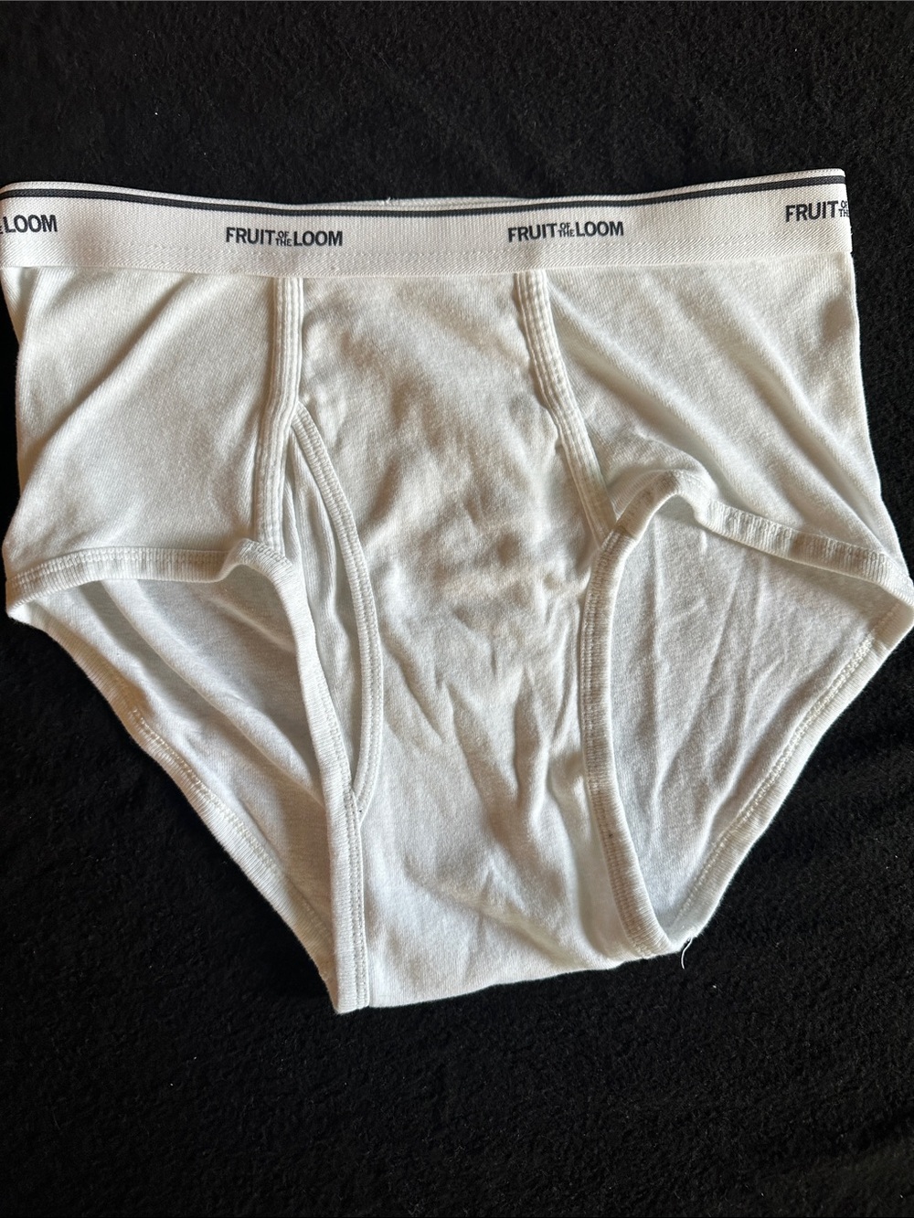 Fruit of the Loom White Men's Briefs with Logo Waistband